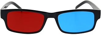 SA106 Black Anaglyphic Red Blue Cyan Stereoscopic Lens 3D Glasses