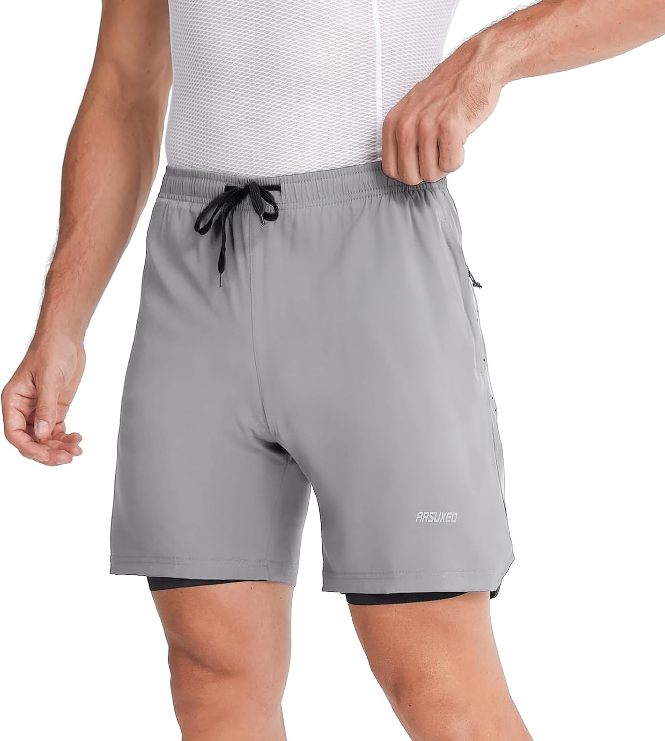 ARSUXEO Loose Fit Padded Bike Shorts for Men Cycling Shorts Mountain Bike Shorts - Image 3