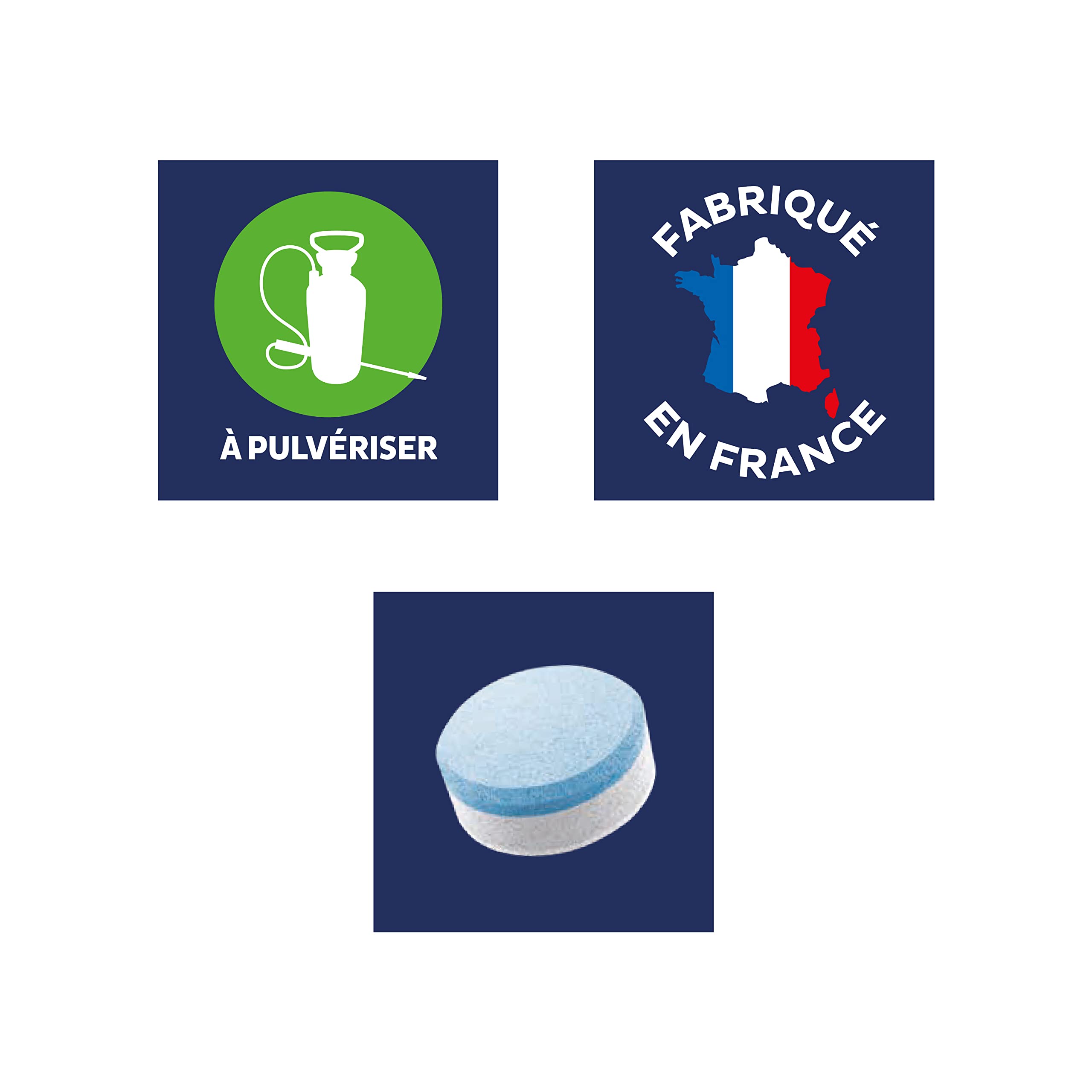 Bostik Anti Dépôts Verts, Traitement pour Eliminer Dépôts verts Mousses Algues et Lichens, Tablettes Ultra Concentrées pour Toits Façades et Sols, Transparent après Dilution, Boite de 60 Tablettes