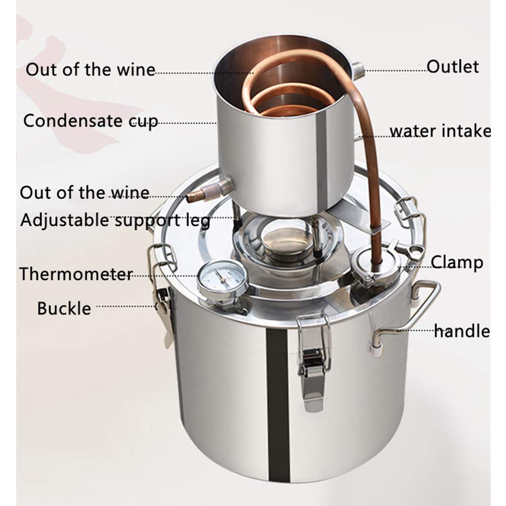 Fermentatore, tini di fermentazione in Acciaio Inossidabile, Kit per la Preparazione casalinga di Birra, fermentazione del Vino per Uso Professionale o Domestico, 12L