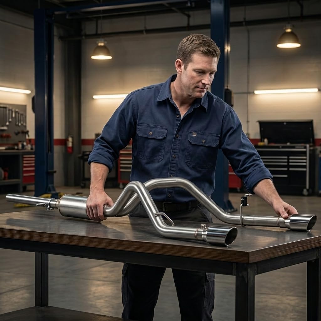 MBRP S5084409 T409 Dual Split Rear Exhaust System, 3 inch