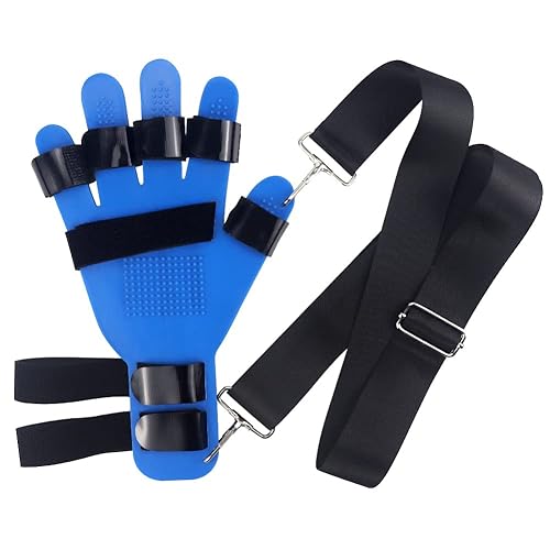 Miniatura 8 de Ortesis de muñeca separada, férula transpirable para dedos diapasón flexible espasmo tabla de extensión de férula de entrenamiento de dedos