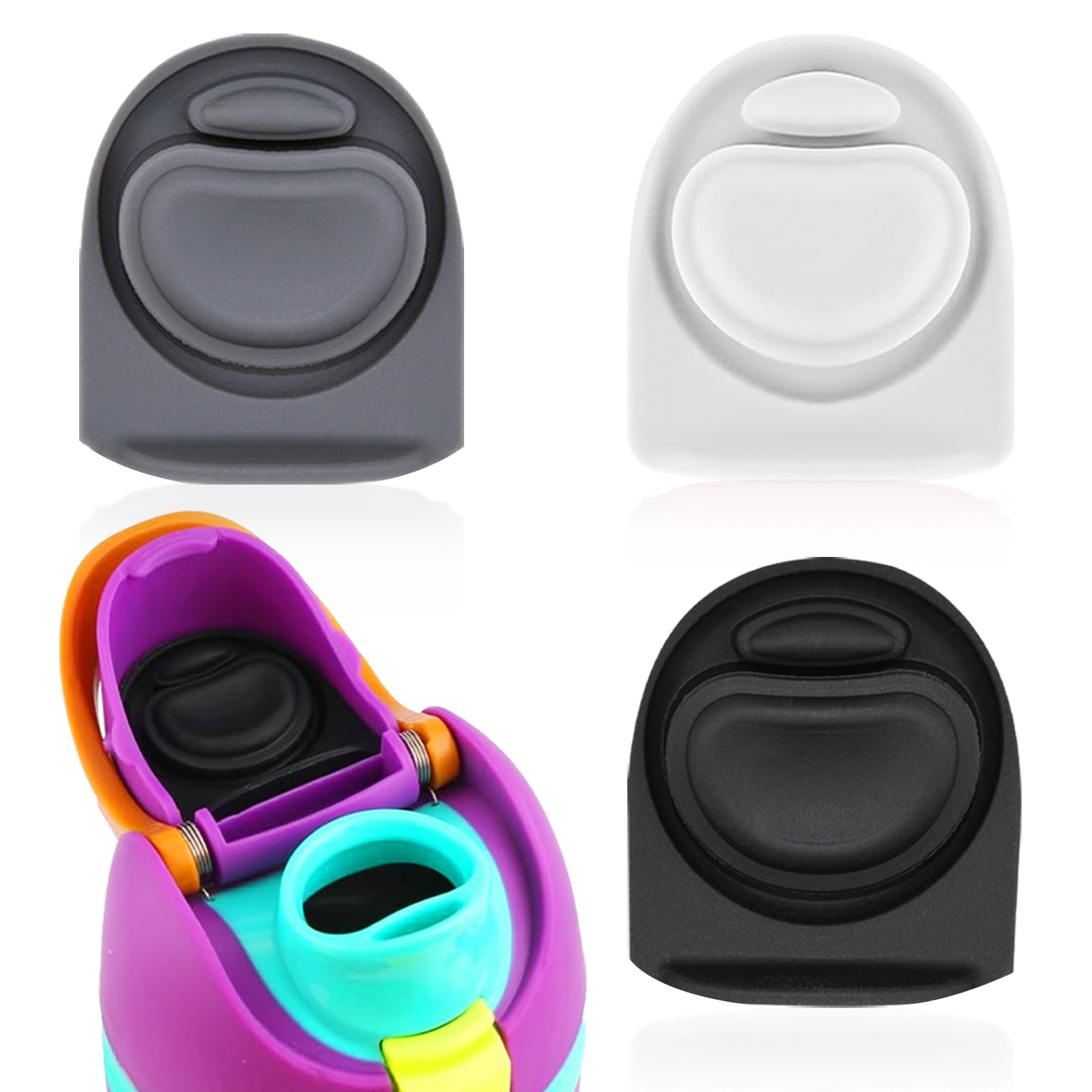 Frokolla 3pcs Replacement Stopper Seal Compatible with Owala FreeSip 24oz 32oz,Water Bottle Lid Insert Cap Silicone Seal Parts for Owala 16/19/24/32/40oz Spout Gasket Mouth piece Accessories WA-2H โ image 1