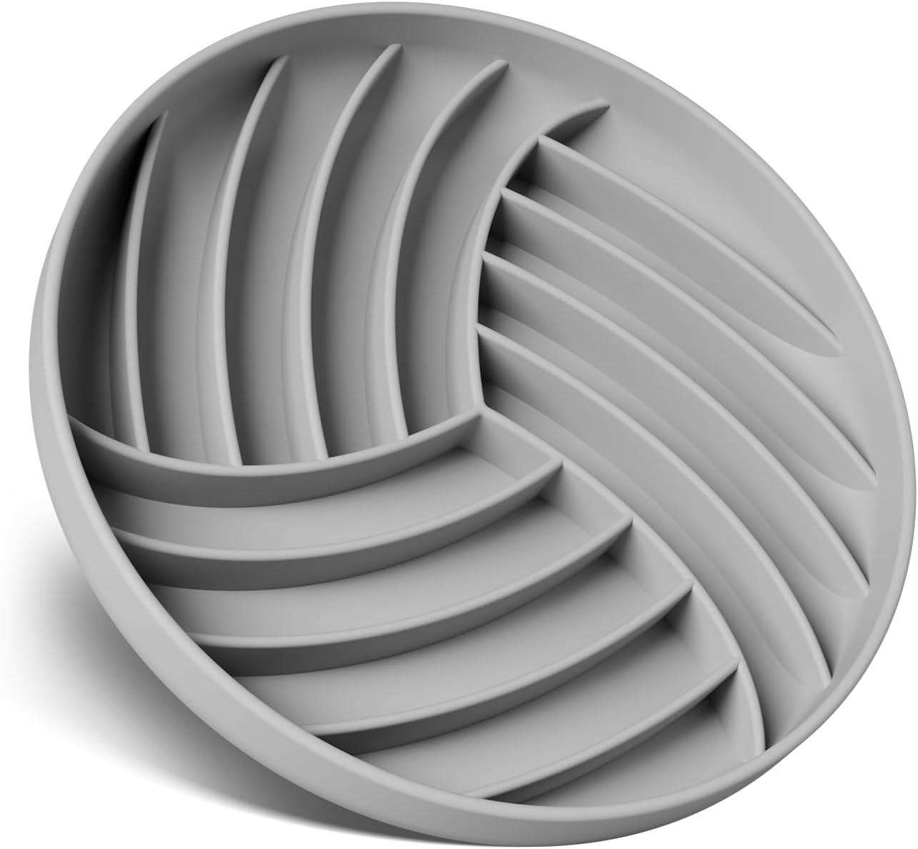 Silicone Slow Feeder Bowls for Dogs and Cats - Wet Food, Suction Cups, Interactive, Reduces Boredom, Anxiety, Anti-Choking, Non-Slip Design (Gray)