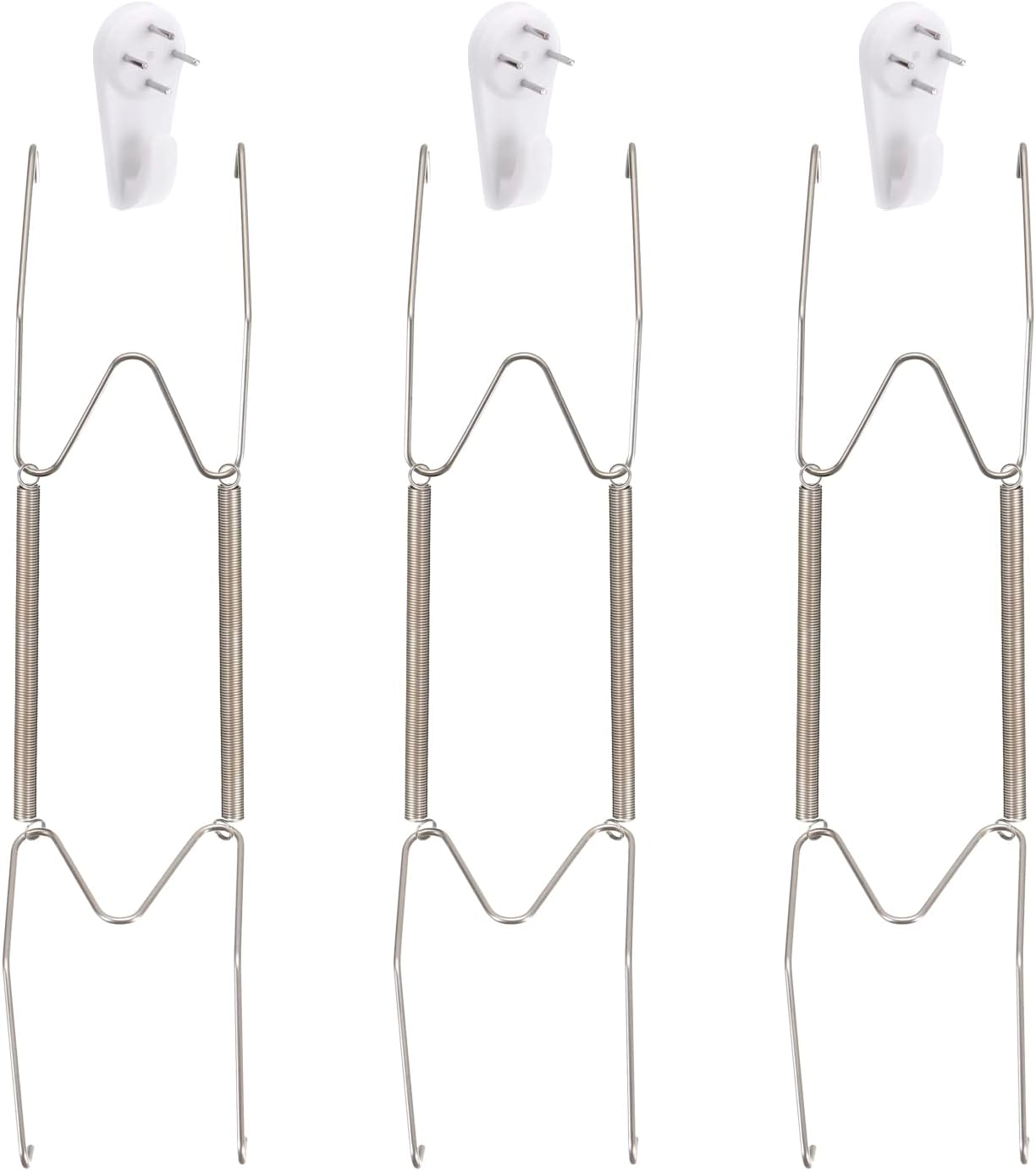 uxcell 3Pcs Plate Hanger, 12 Inch Stainless Steel Invisible