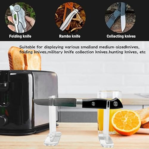 Miniatura 4 de 4 soportes de exhibición de cuchillos, coleccionista de cuchillos de acrílico, soporte de hoja extensible para cuchillos, soporte para cuchillo