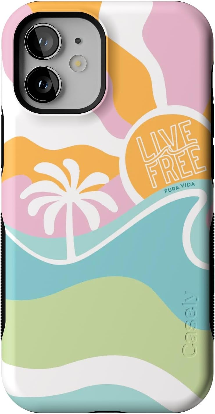 Casely iPhone 12 Mini Case | Pura Vida | Tropical Dreams | Bold Protective Design | Compatible with MagSafe