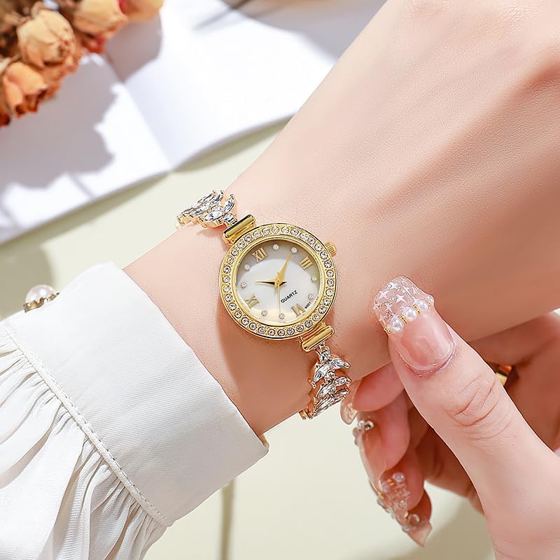 3Pcs Fashionable Diamond Crystal Bracelet Watch for Women Elegant Round Dial Analog Quartz Wristwatches Wholesale - Image 5