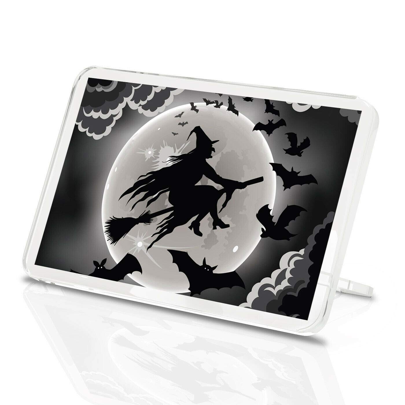 Destination Vinyl Magnets Multicolor 1 X Fridge Magnet -Spooky Witch Classic Fridge Magnet - Halloween Moon Bats Broom Stick #14408