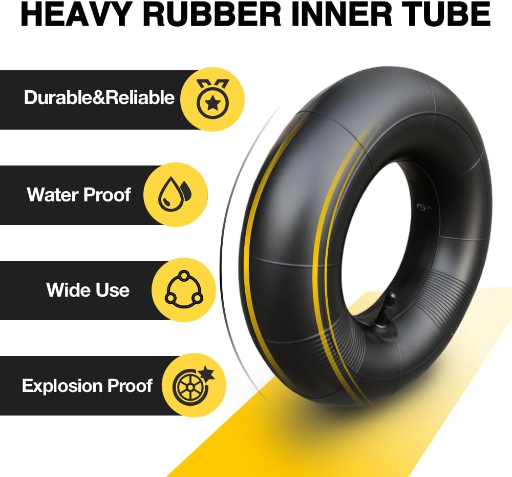2-Pack Heavy Duty 13x5.00-6 Inner Tube-TR13 Straight Valve Stem Premium Rubber Universal Replacement for Lawn Mower,ATV,Razor Dirt Quad,Snow Blower,Go Kart,Fits 12X5.00-6,5.30-6,4.50-6,145/70-6