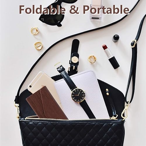 Miniatura 4 de Glasses Cases, Eyeglasses Case Hard Shell For Men Women, PU Folding Glasses Sunglasses Case Portable With Clean Cloth