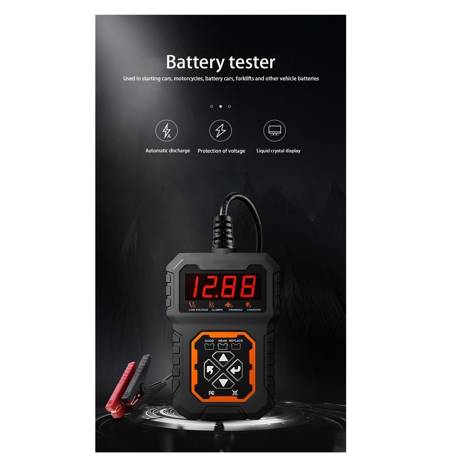 Amazon.co.jp: デジタルカーバッテリー負荷状態カー充電クランキング