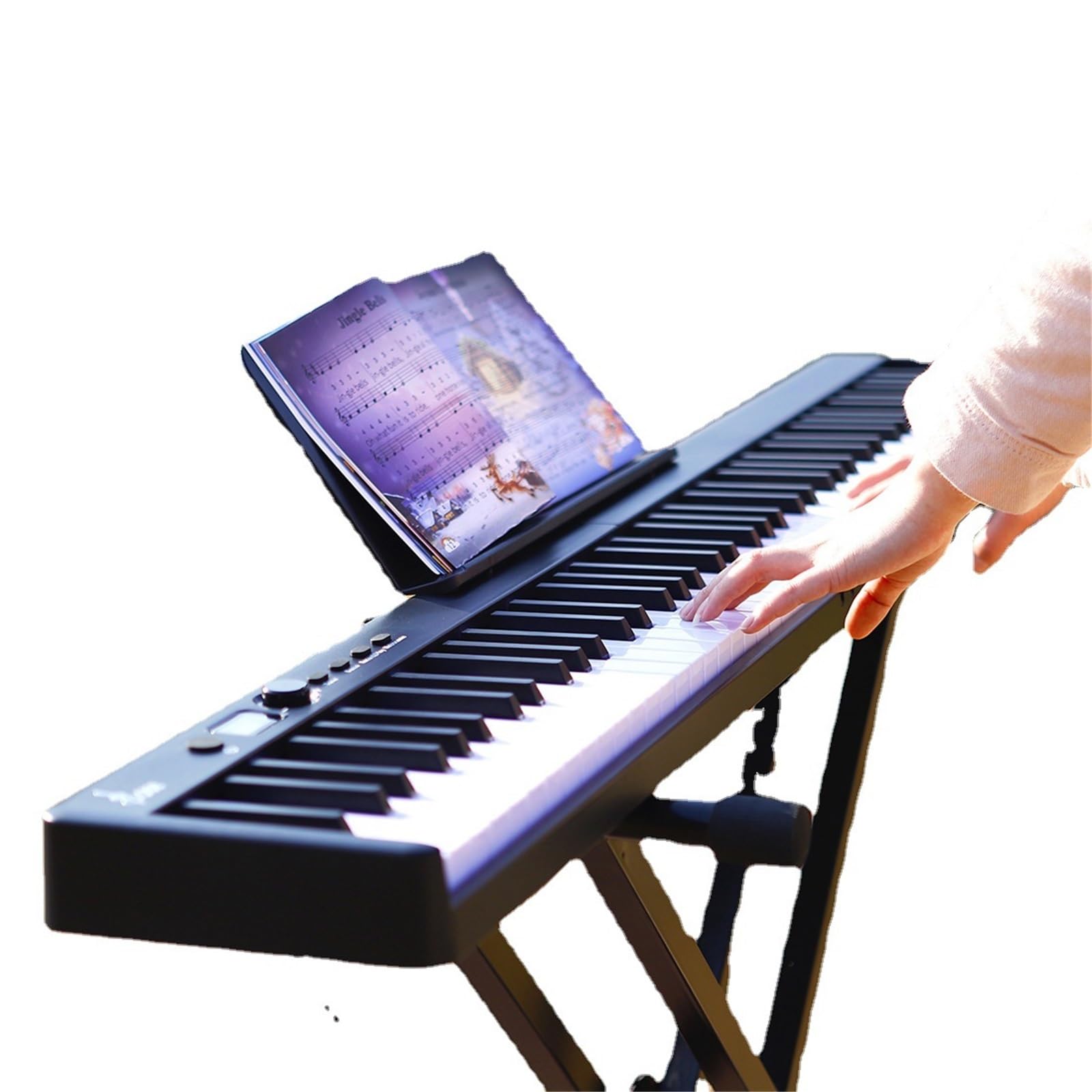 Tastiera Digitale Per Principianti Pianoforte Pieghevole A 88 Tasti Tastiera Elettronica Portatile Per Principianti Adulti(Black)