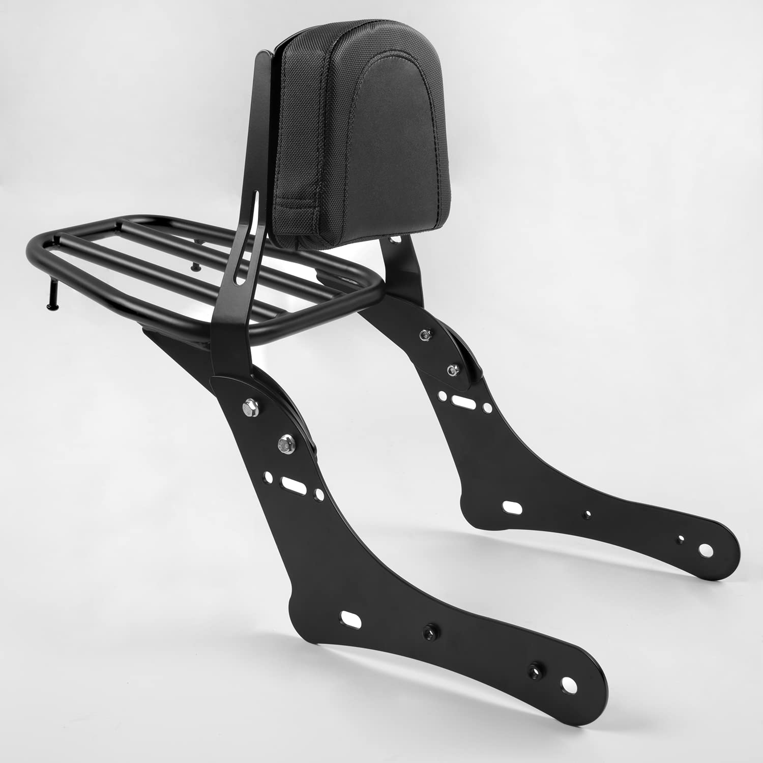 Sissy Bar Porte-Bagages arrière pour Vulcan S VN 650 2015-2024 2025 2026 Dosseret Porte Paquet - Noir | Porte-bagages arrière pour moto avec coussin de dossier passager