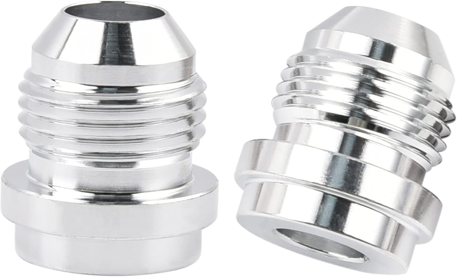 EVIL ENERGY 8AN Male Weld on Bung Aluminum 2PCS Bundle with Adjustable 3AN-16AN Wrench Aluminum Red