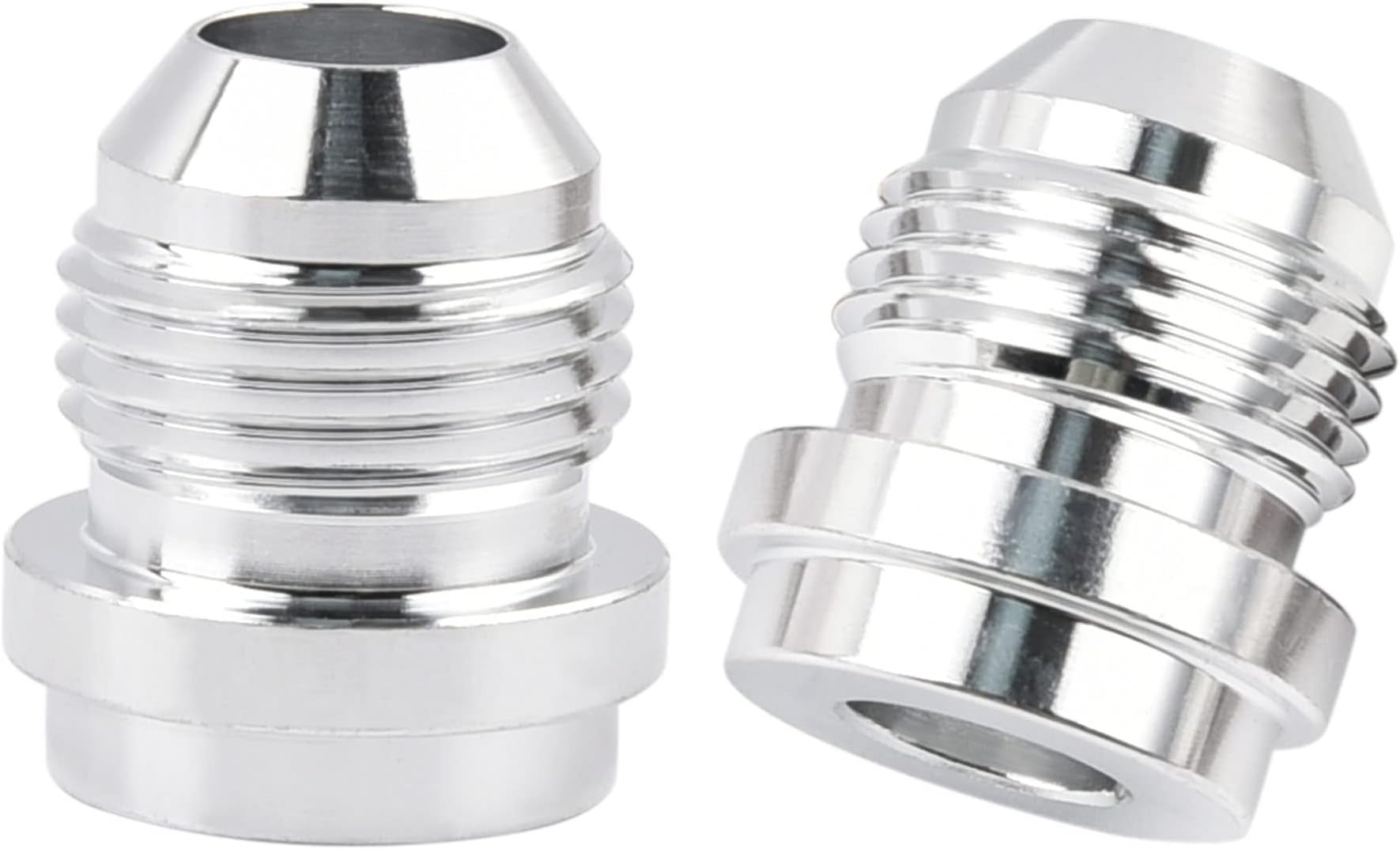 EVIL ENERGY 8AN Male Weld On Fitting Bung Hose Adapter Fuel Oil Aluminum Pack Of 2
