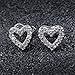 ZS 14g Cubic Zirconia Dermal Anchor Tops and Base Surgical Steel Microdermals Body Piercings (Hollow heart)