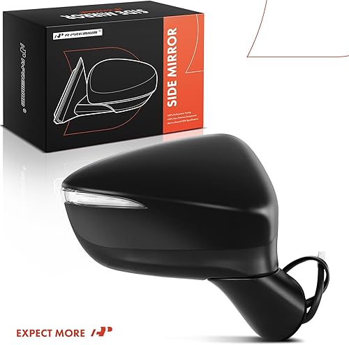 Miniatura 9 de A-Premium Espejo eléctrico para puerta del lado del pasajero compatible con Mazda CX-5 2015-2016  Plegable manual calentado con señal de giro negro