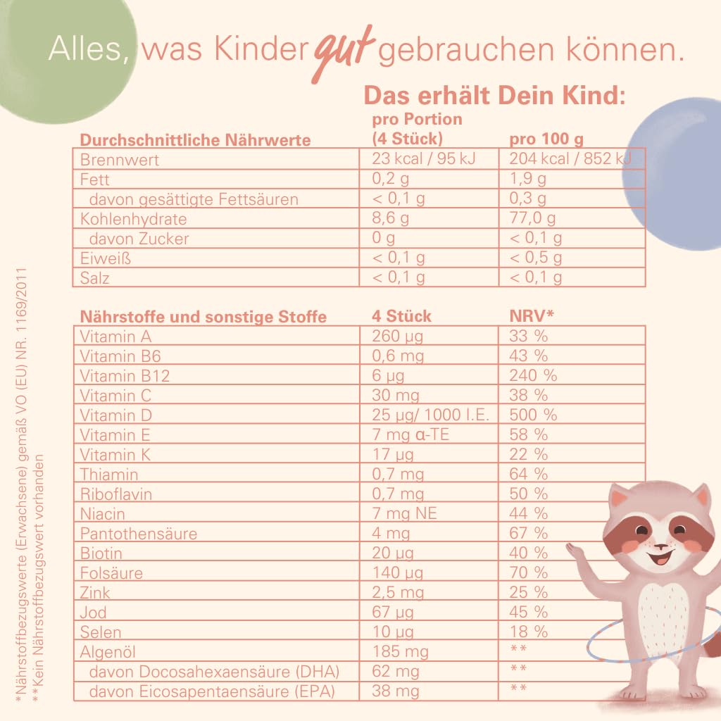 wowtamins Kids Complete zuckerfrei - Vegane Multivitamin Gummies mit Omega 3 (30-Tage-Vorrat) - Vitamine für Kinder - Nahrungsergänzungsmittel für das Immunsystem mit Vitamin C, D3, B12, Zink & mehr