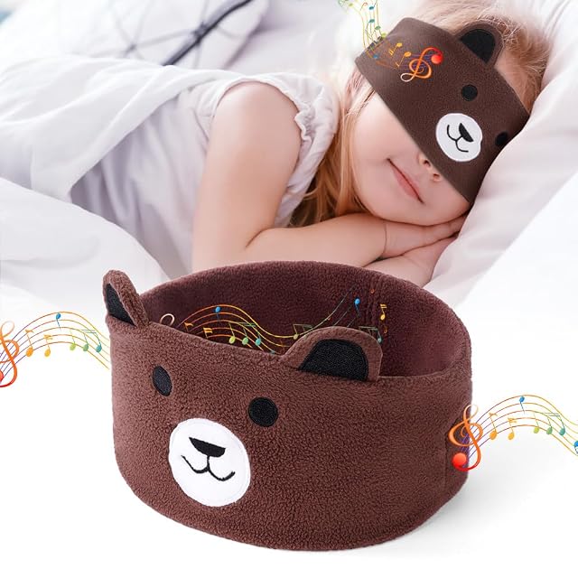 OFFCUP Słuchawki z nausznicami w kształcie głowy niedźwiedzia, miękkie słuchawki Bluetooth, słuchawki Hi-Fi stereo z super basem do muzyki dla mężczyzn i kobiet, do biura, podróży, jogi, ćwiczeń