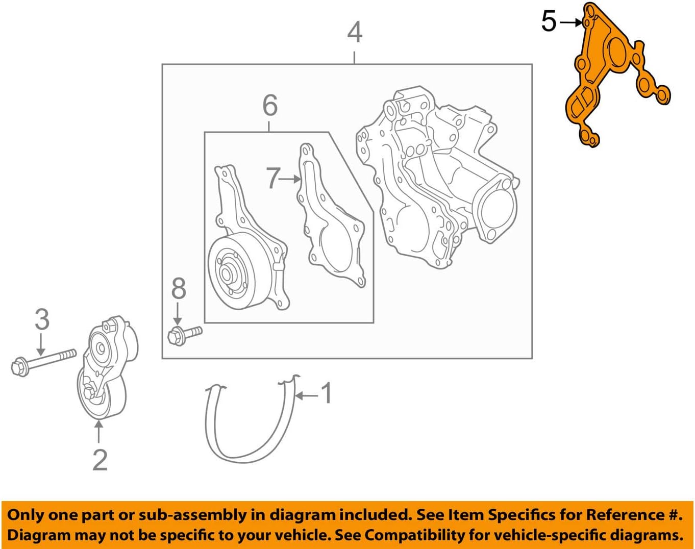 TOYOTA 16326-36010 Engine Water Pump Gasket