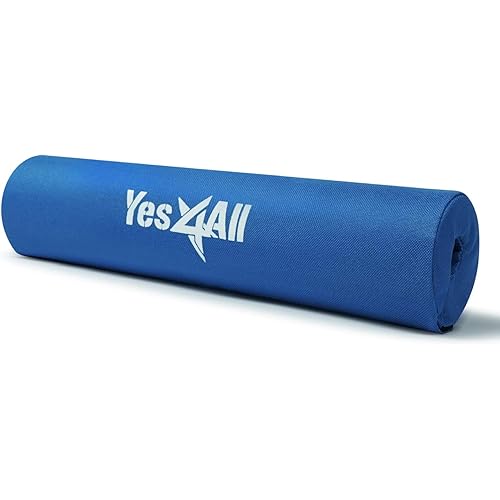 Yes4All Barbell Foam Nylon Bar Pad/PVC Bar Pad - 16 inches neck and shoulder protective Barbell Pad for Squats, Lunges & Hip Thrust - Fits 1” Standard and 2” Olympic Bars