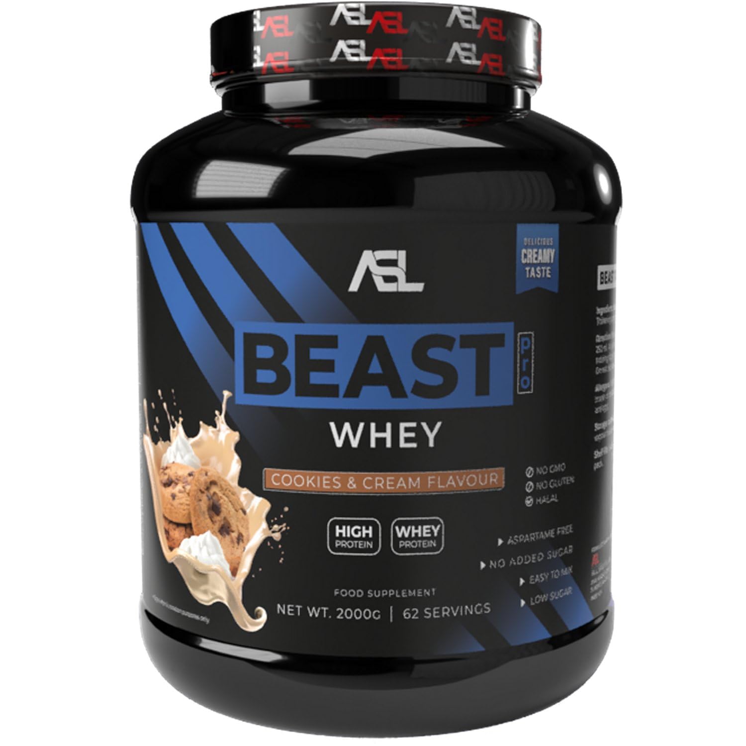 All sports lab Beast Pro Whey Cookie/Cream 2 kg