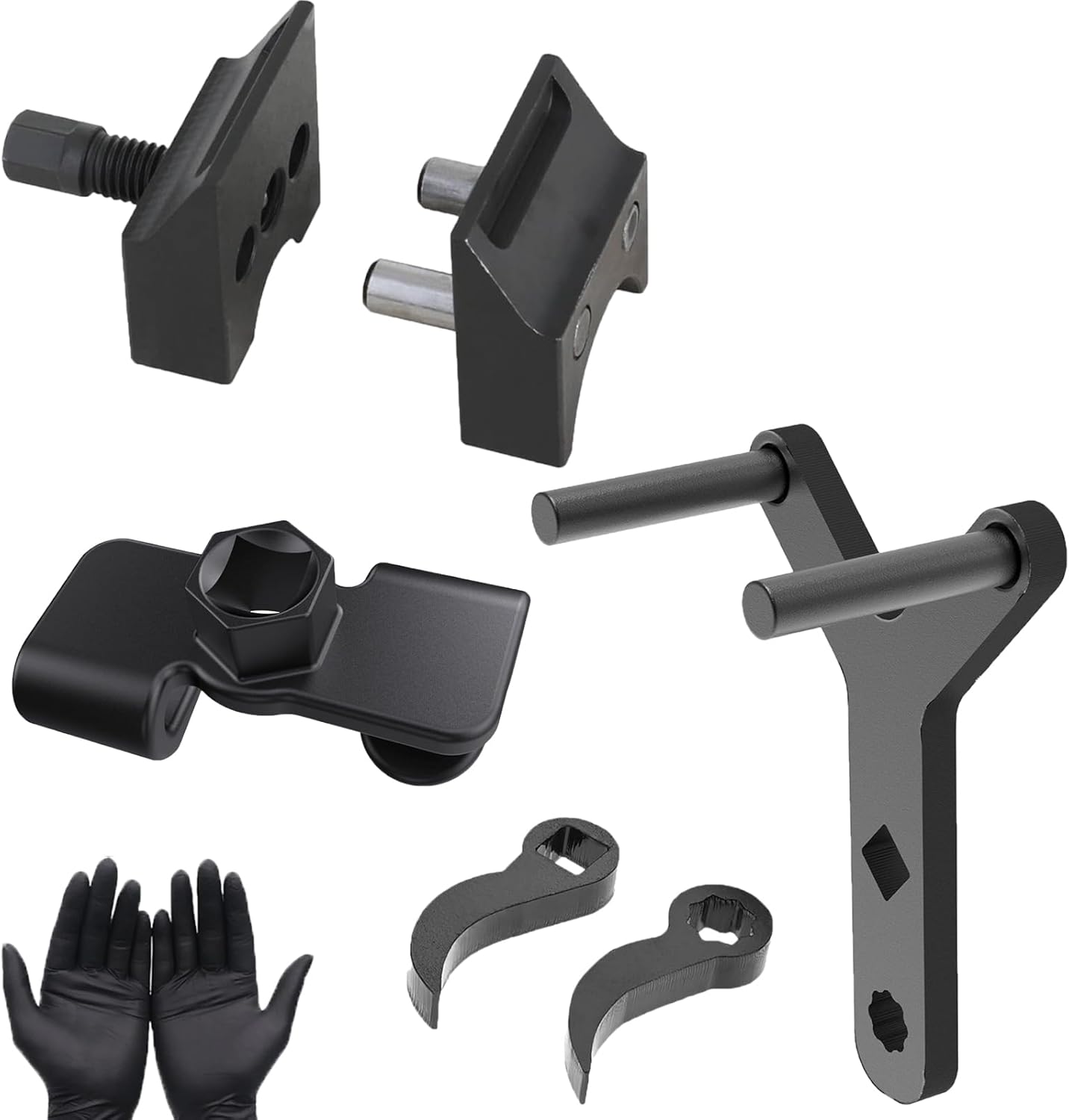 Suspension Tool Set, Strut Spreader Tool & Lower Control Arm Prying Tool, Wrench Extender Ball Joint Removal Tool Kit Fast Suspension Repair Heavy Duty Steel With 2pcs Pry Bar Wrench Adapter Head