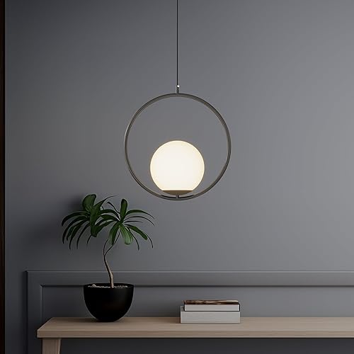 Jewels & Pearls Nordic Modern - Lámpara de techo regulable, perfecta para cocina, comedor, sala de estar y dormitorio, luz LED dorada, 1 paquete