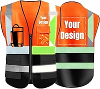 Vista 9 de YOWESHOP El chaleco reflectante de la seguridad de la alta visibilidad modifica el uniforme al aire libre del trabajo