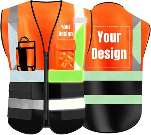 Miniatura 9 de YOWESHOP El chaleco reflectante de la seguridad de la alta visibilidad modifica el uniforme al aire libre del trabajo