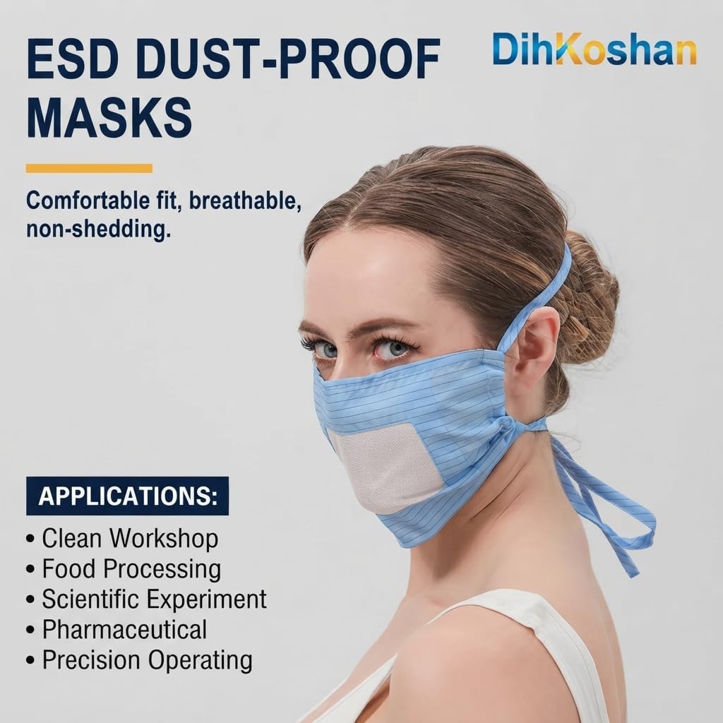 Reusable ESD Safe Anti-Static Dust-Proof Cleanroom Face Mask