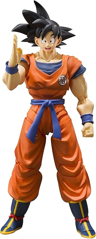 NACIONES TAMASHII - Dragon Ball Z - Son Goku - Un Saiyan criado en la Tierra - Figura de acción S.H.Figuarts | Dragonball Z Figura de acción de 6 pulgadas S.H. Figuarts - Reedición de Son Goku criado en la Tierra