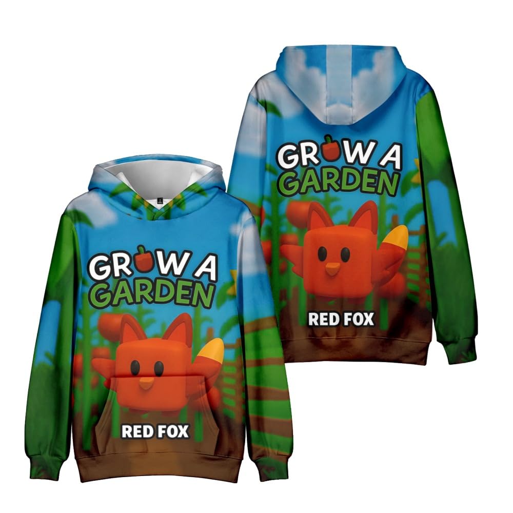 Hzsyc Boys K Ids Grow A Garden Hoodie Grow A Garden 3D Figure Sweatshirt For Fans Gift (,13-14Years)