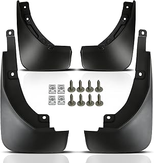 A-Premium Set of 4PCS Mud Flaps Splash Guards Mudguards Mudflaps with Hardware Kits Accessory Compatible with Ford Escape 2020 2021 2022, Sport Utility, Black Color, Front LH RH and Rear LH RH