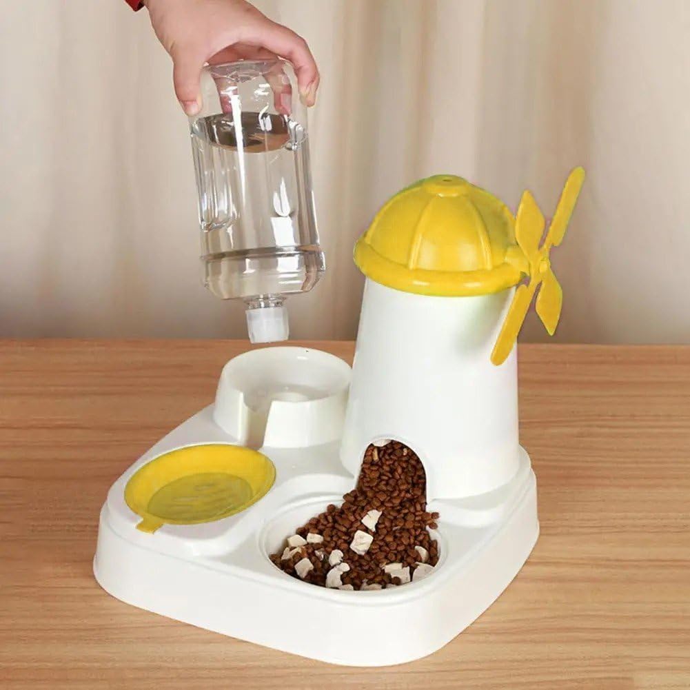 1pc Pet Feeding Station with Water Dispenser Automatic Pet Feeder Water Dispenser Set with Capacity for Cats Dogs Dry Wet for Easy