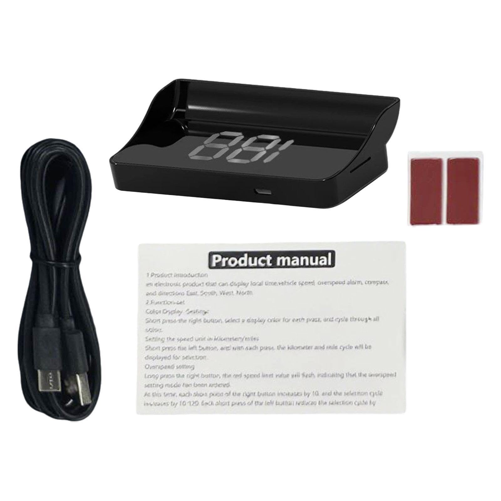 Car Head up Display Clearly Display Large Font Display Adjustable Brightness KMH-picture-17
