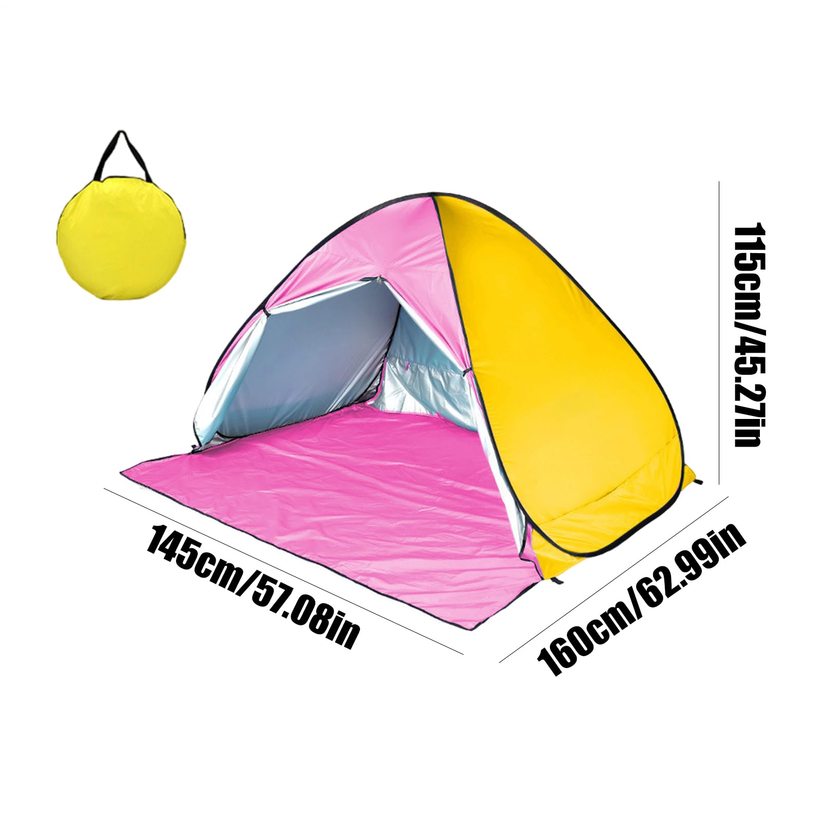 Tenda Da Spiaggia Pop-up - Tendalino Parasole Portatile Di Facile | Installazione, Capanna Leggera, Parasole Impermeabile Anti UV | Borsa Da Trasporto Per Solare Da Viaggio, Campeggio, Picnic,