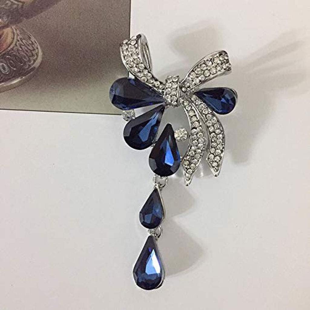 Bow Crystal Brooch Ladies Chest Pin Diamond Delicate Wild Clothes Decorations