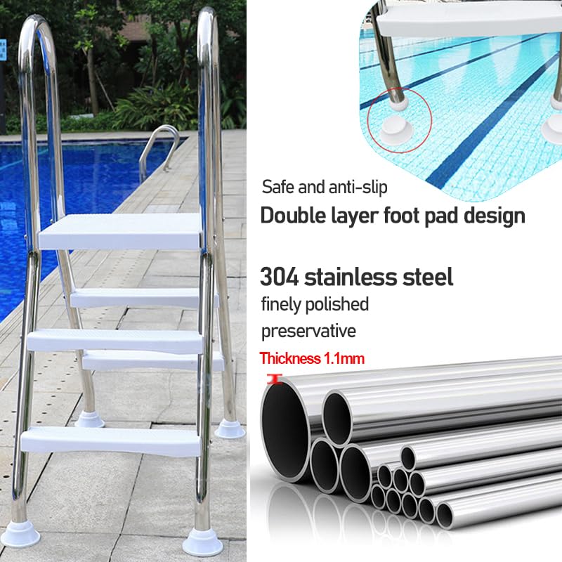 Escalera para piscinas elevadas 4 escalones acero inox miniatura 5