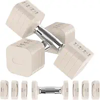 Conjunto de 2 halteres ajustáveis, halteres de peso ajustável com 4 níveis de 2 kg, 3 kg, 4 kg, 5 kg, conjuntos de pesos de mão para mulheres/homens, academia, treino de corpo inteiro