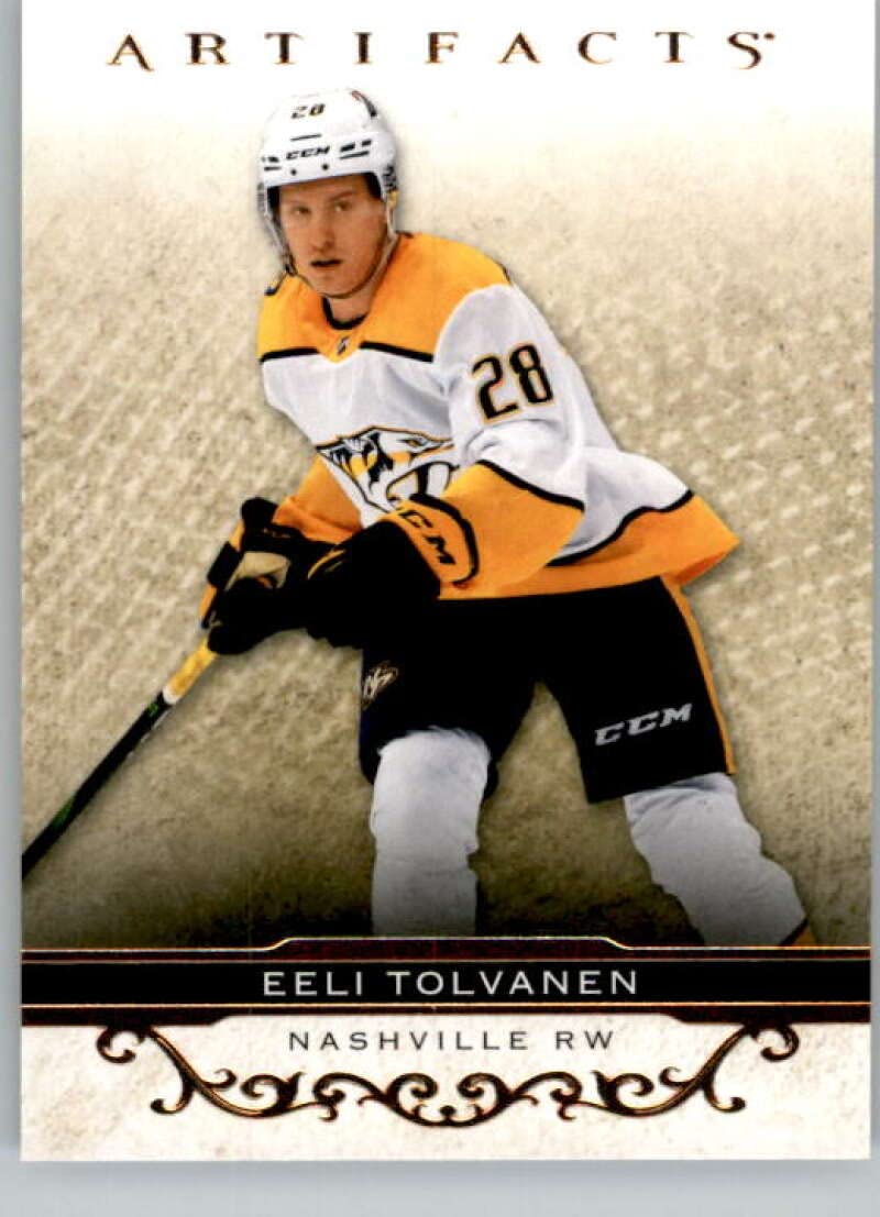 2021-22 Upper Deck Artifacts Rose Gold #82 Eeli Tolvanen Nashville Predators Official NHL Hockey Card in Raw (NM or Better) Condition