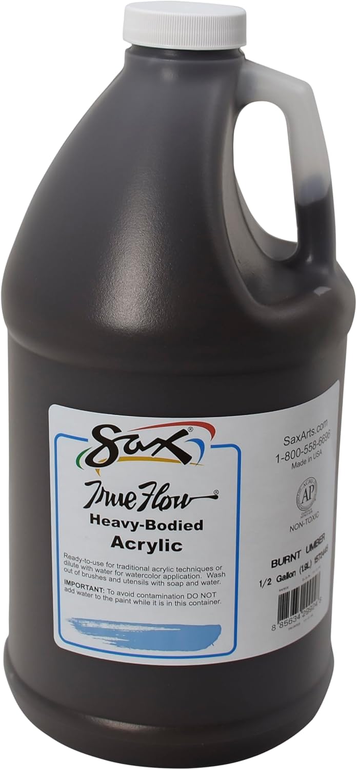 Sax PAINT ACRYLIC HB BURNT UMBER 1/2 GALLON