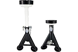 Heavy Duty Flat Top Jack Stands with Extended Base