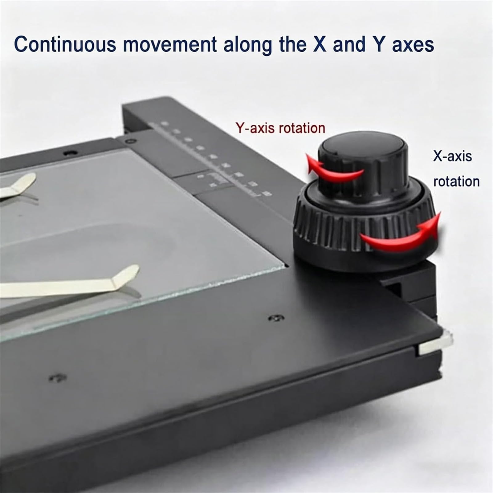 Platina mecánica para microscopio, mesa deslizante XY para inspección lab | Alta precisión, eje Z giratorio de 360°, recorrido de 60x55mm, para microfotografía, microscopios estereoscópicos mesa óptica