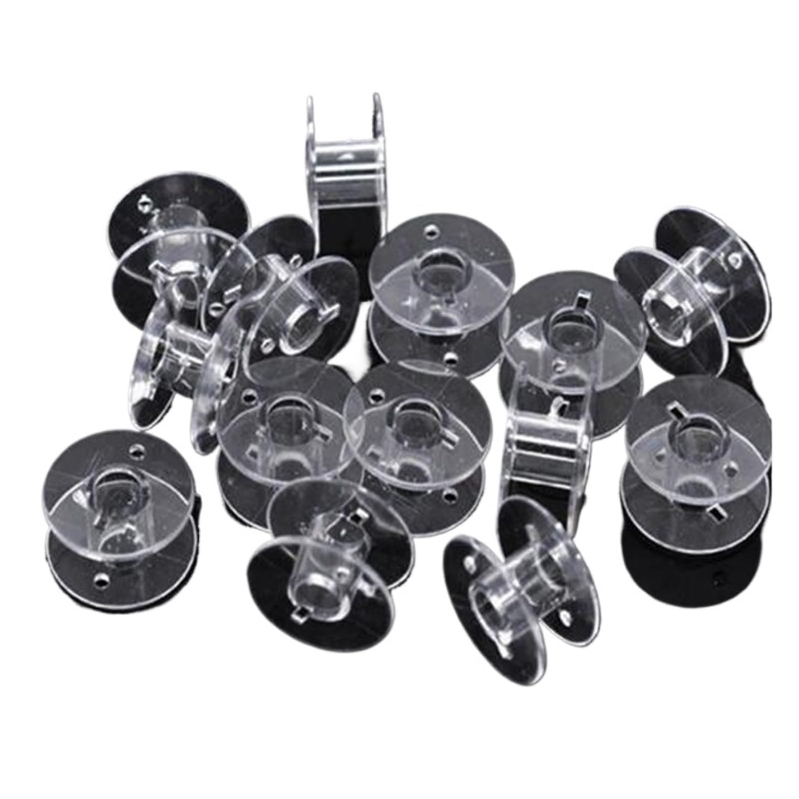25Pcs Clear Sewing Machine Bobbins Spools Empty Plastic for Home Accessories Tools AA7650