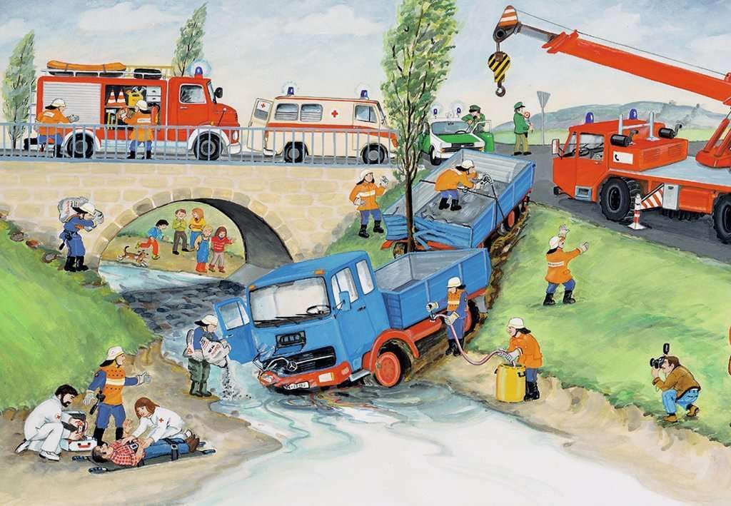 Ravensburger Busy Fire Brigade Jigsaw Puzzle (2 x 24 Piece)