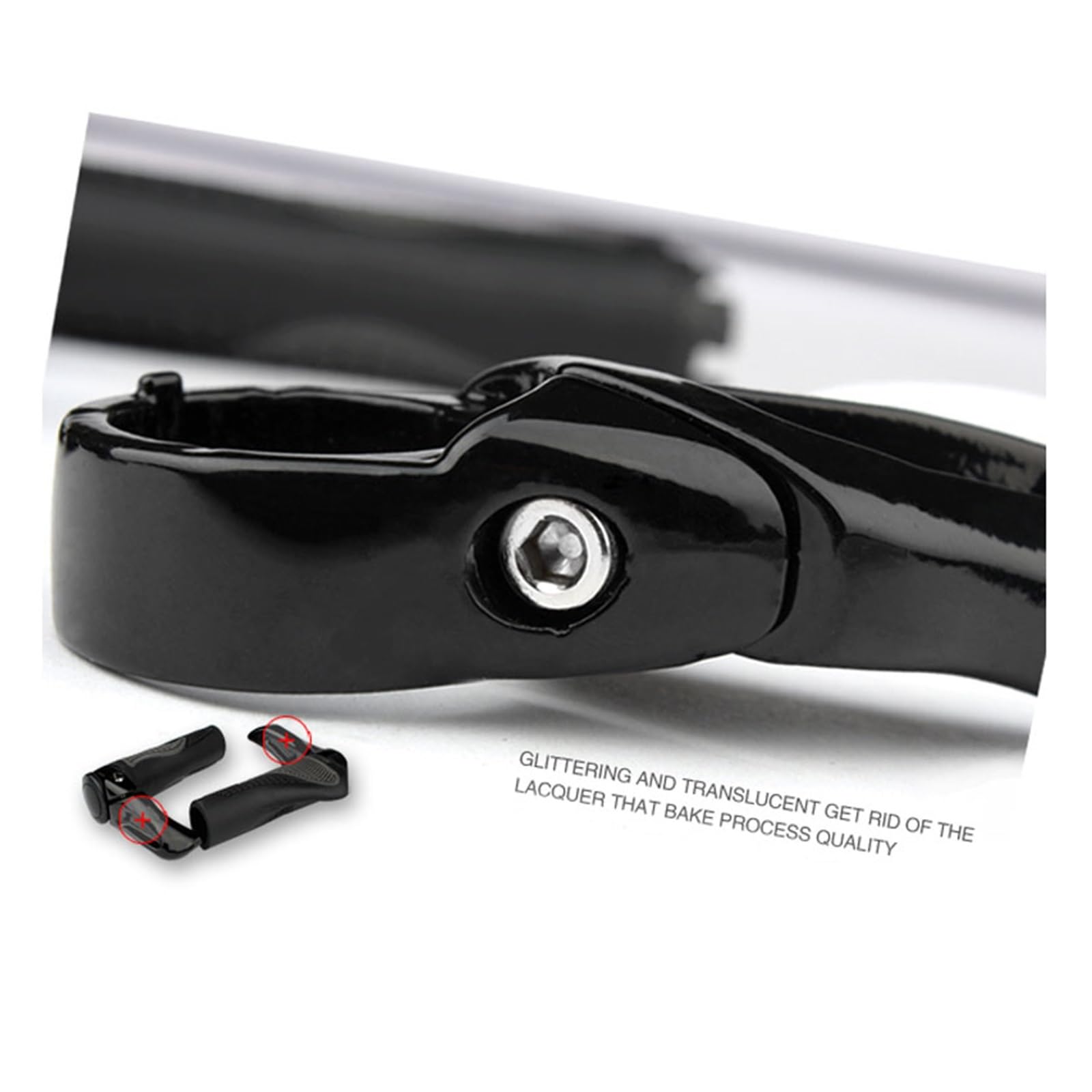 Uchwyty do uchwytów rowerowych Kolarstwo Górskie Chwyty Rowerowe/rowerowe Chwyty Na Kierownicę Końcówka Chwytu LOCK-ON Ergonomiczne Akcesoria Rowerowe Ergonomiczne uchwyty rowerowe(Black)