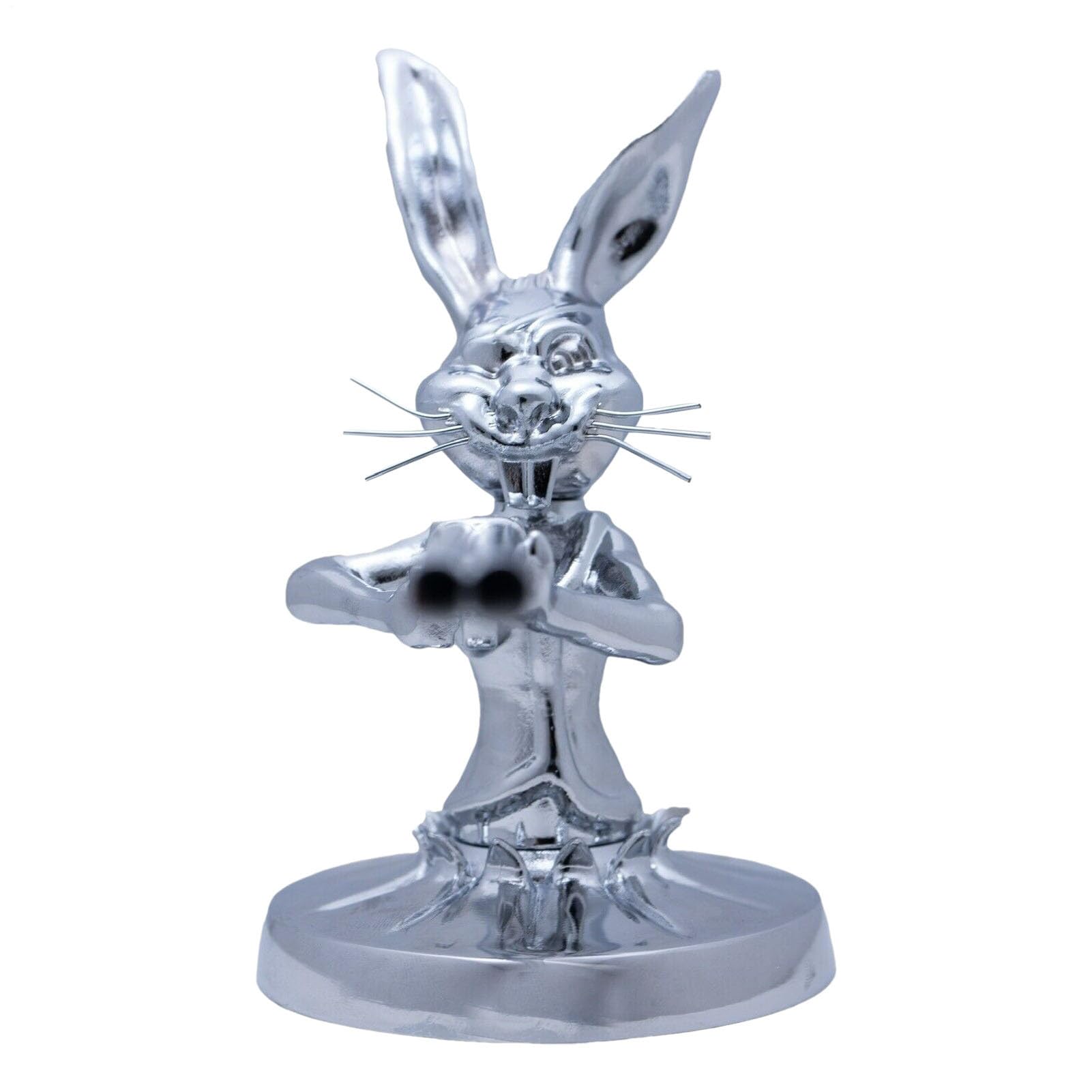 Auto Hood Ornaments | Silver Rabbit Engine Cover Ornament - Bunny Statue Hood Ornament For Stylish Car Engine Cover Appearance