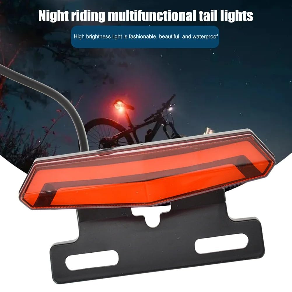 Luce Posteriore Anteriore per Bici Elettrica Professionale 24-48V Interruttore Faro A Clacson Accessori per Biciclette Elettriche di Facile Installazione